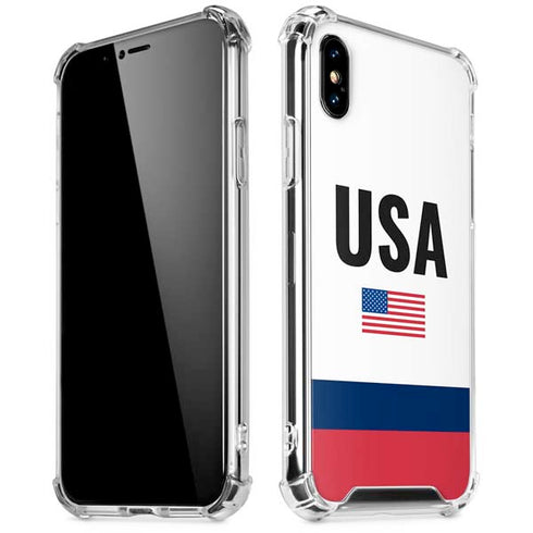 USA American Flag iPhone X/XS Clear Case